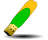 Green Yellow Usb Clip Art